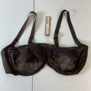 NEW Skims No Show Molded Unlined Balconette bra Color Espresso size 38C